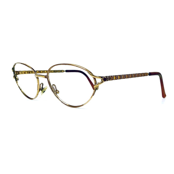 Christian Dior Gold Oval Glasses - Picture 1 of 10
